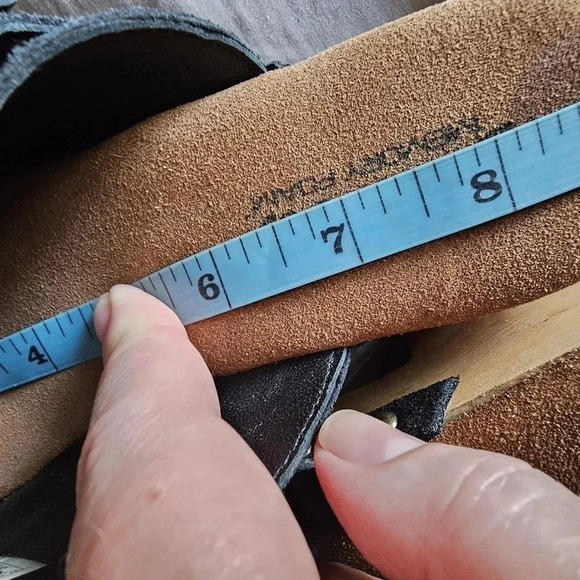 Skechers Memory Foam Sabo Sandals Black Suede Wooden Clogs Mules Size 7 - Picture 8 of 8